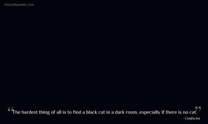 Confucius: Finding a Black Cat in a Dark Room